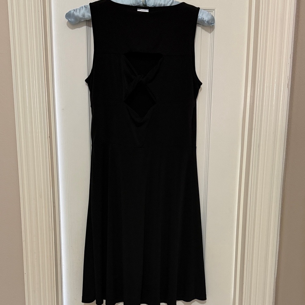 NEW MICHAEL KORS Classic Black Fit & Flare Dress;Medium;Back Cut-out Details